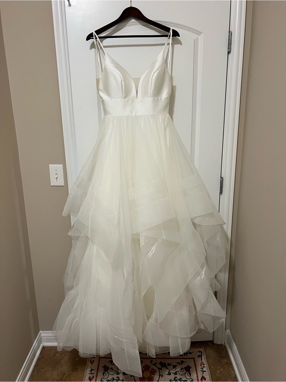 Ivory Tulle wedding Dress with Layered Skirt